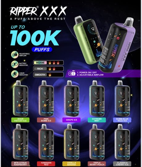 Ripper XXX 100k puffs disposables vapes