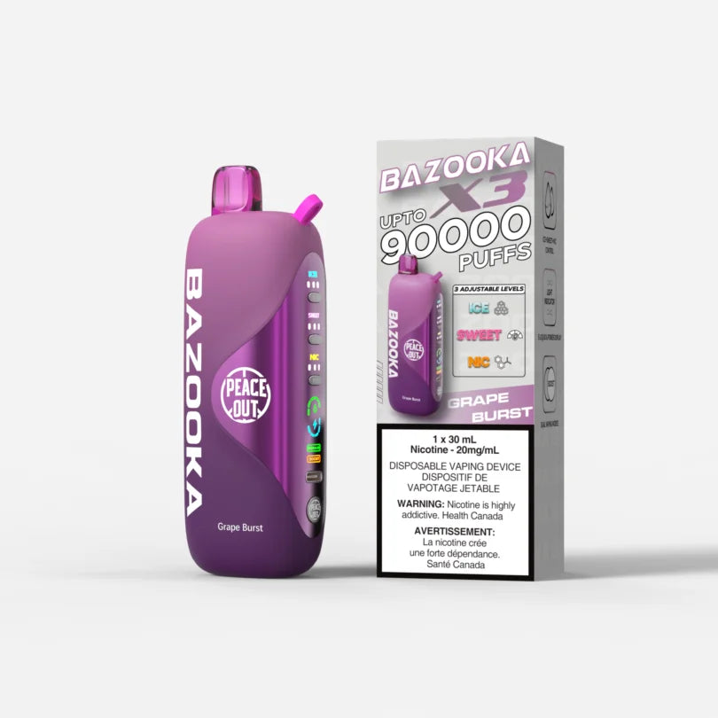 Bazooka Disposable Vape X3  90000 Puffs  Quality Vapes