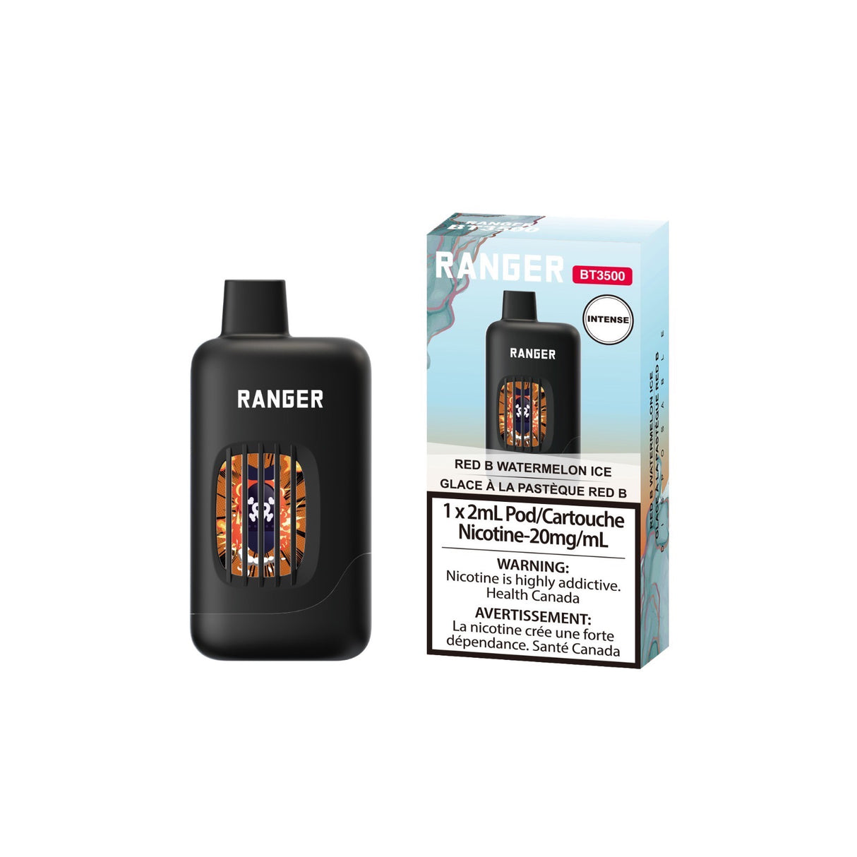 Red B Watermelon Ice - OVNS RANGER Intense 3500 Puffs Disposable Vape