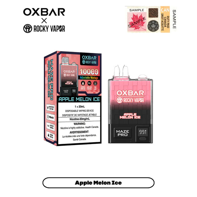 ROCKY VAPOR OXBAR MAZE PRO APPLE MELON ICE 