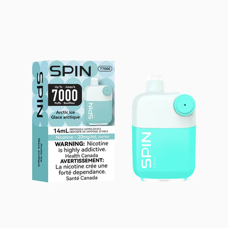 Arctic Ice Flavor - SPIN T7000 Disposable Vape 7000 Puffs