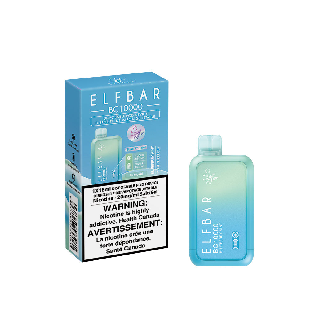 ELF BAR BC10000 Blueberry Mint Disposable Vape - 10000 Puffs