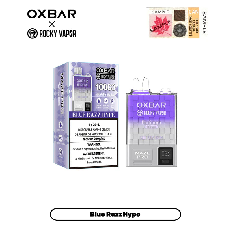 ROCKY VAPOR OXBAR MAZE PRO - BLUE RAZZ HYPE