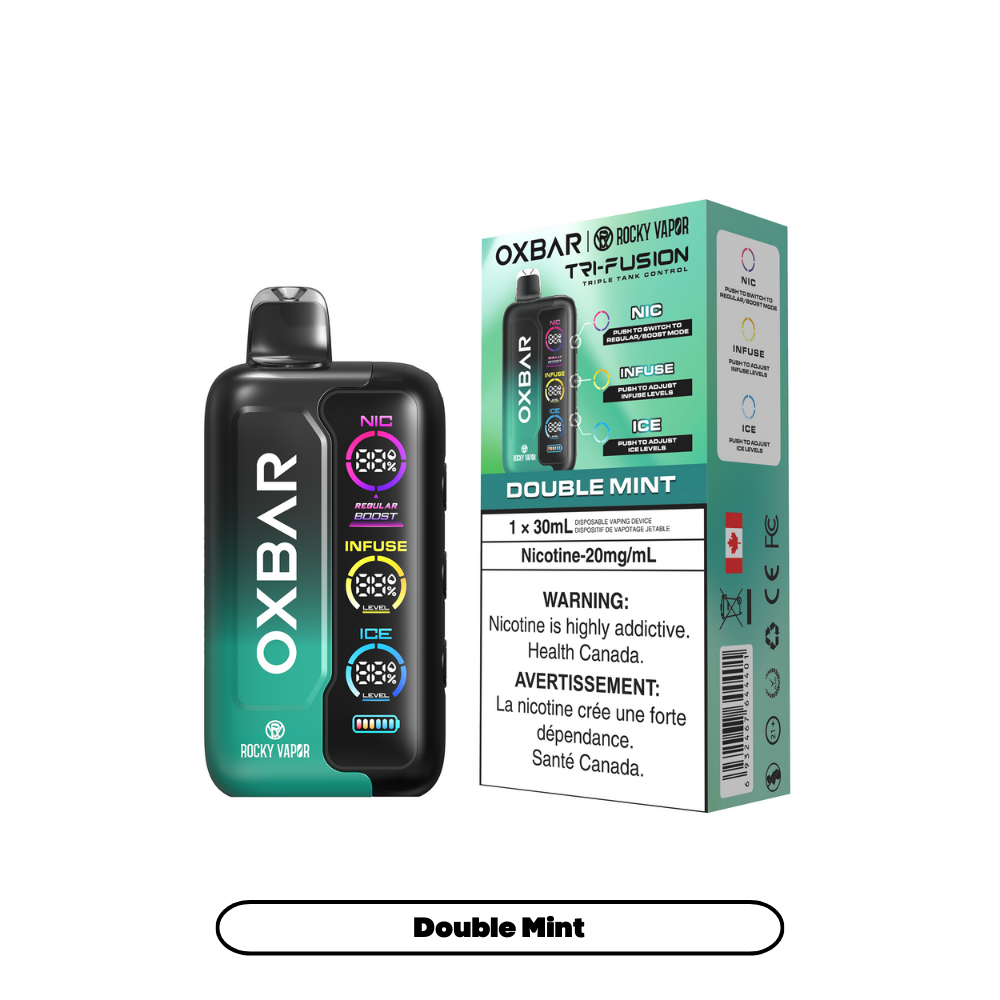 Oxbar Tri Fusion Disposable Vapes - Double Mint 30ml