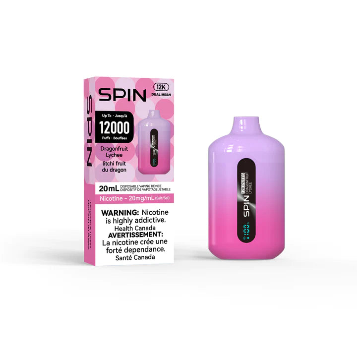 SPIN 12K DISPOSABLE VAPE - Dragonfruit Lychee