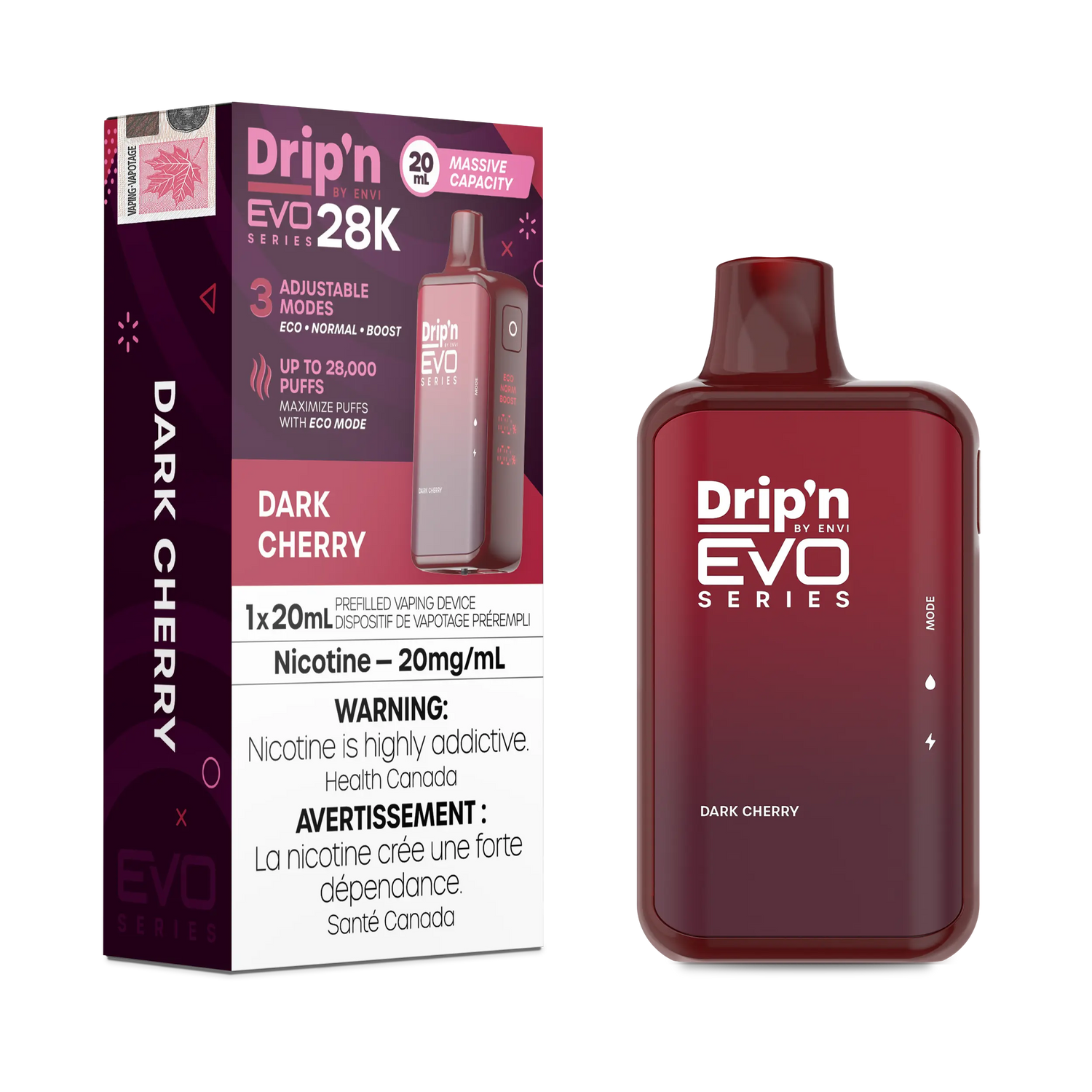 Drip'n by Envi EVO Series 28K Disposable - Dark Cherry