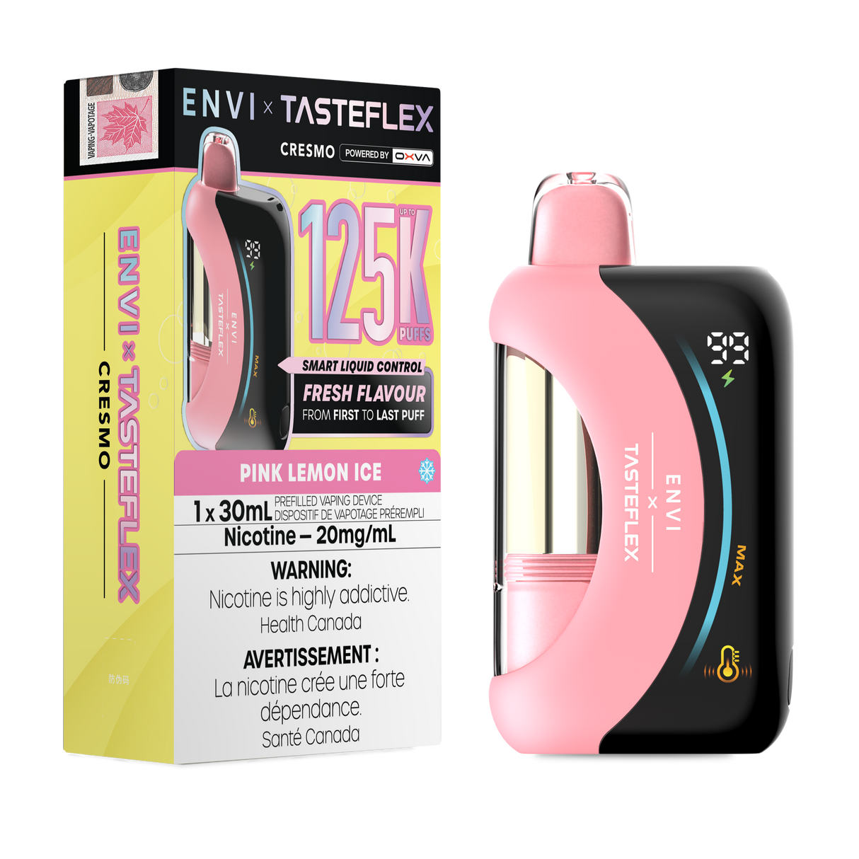 Pink Lemon Ice ENVI x TasteFlex Cresmo 125K 30mL disposable vape
