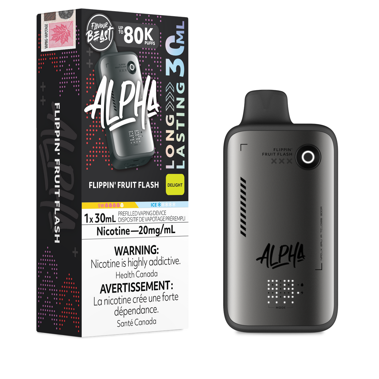 Flippin Fruit Flash Flavour Beast Alpha 80K Disposable Vape 80000 puffs disposable vape
