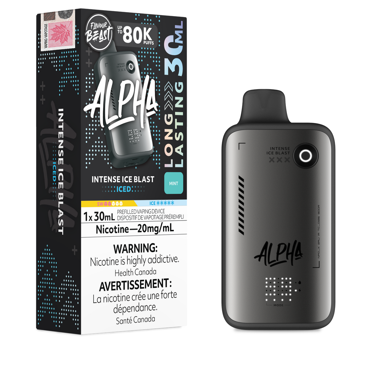 Intense Ice Blast Flavour Beast Alpha 80K Disposable Vape 80000 puffs disposable vape