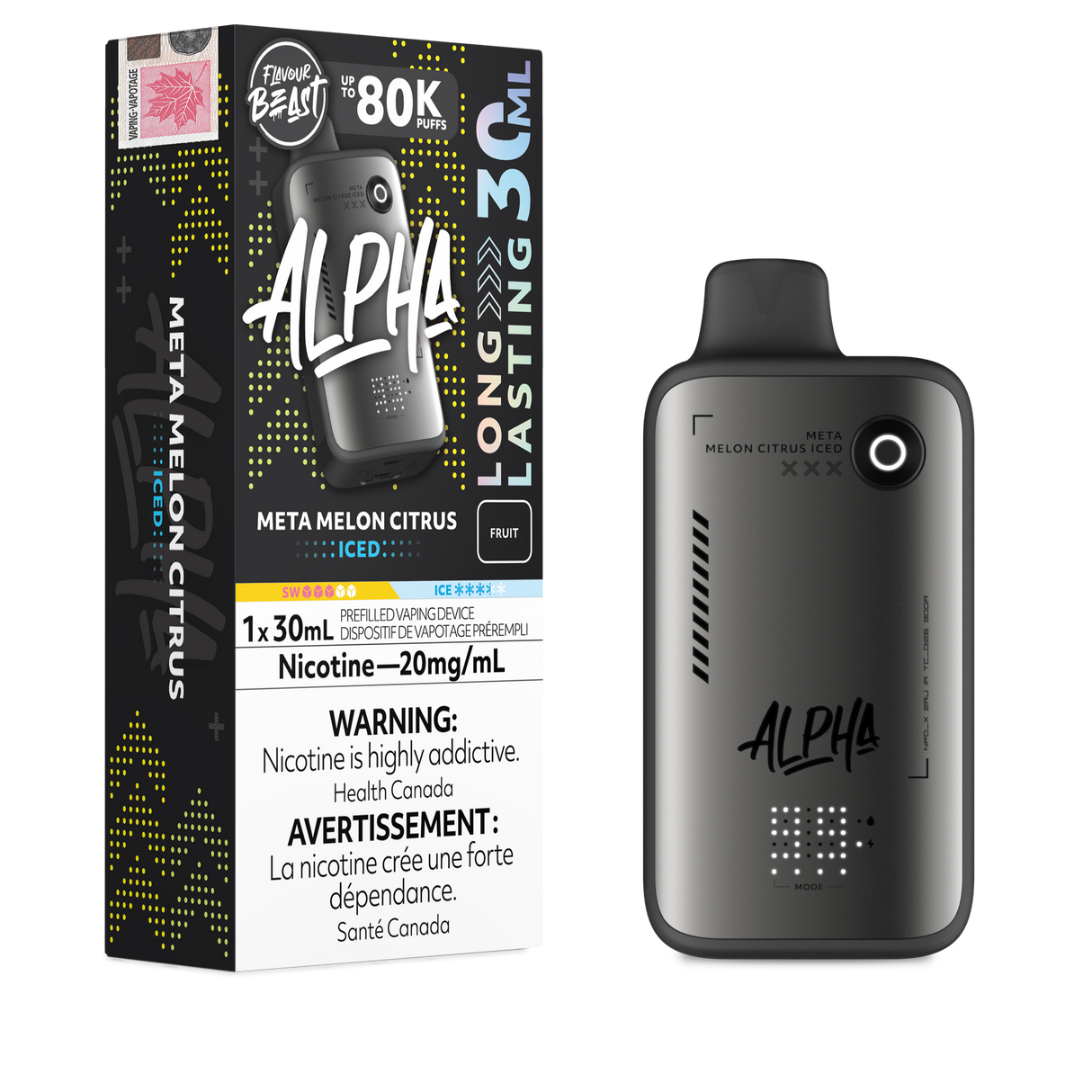 Meta Melon Citrus Iced – Flavour Beast Alpha 80K