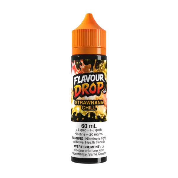 Strawnana Chill Flavour Drop 60mL Nic Salt e-liquid with strawberry banana chill flavour