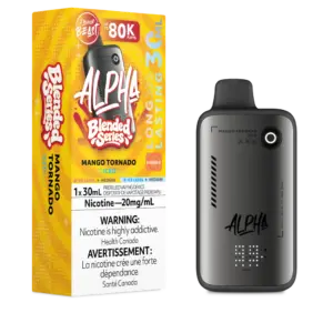 Mango Tornado Iced Flavour Beast Alpha 80K Disposable Vape with mango ice flavour