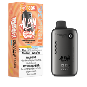 Pineapple Peach Paradise Iced Flavour Beast Alpha 80K Disposable Vape with pineapple peach flavour