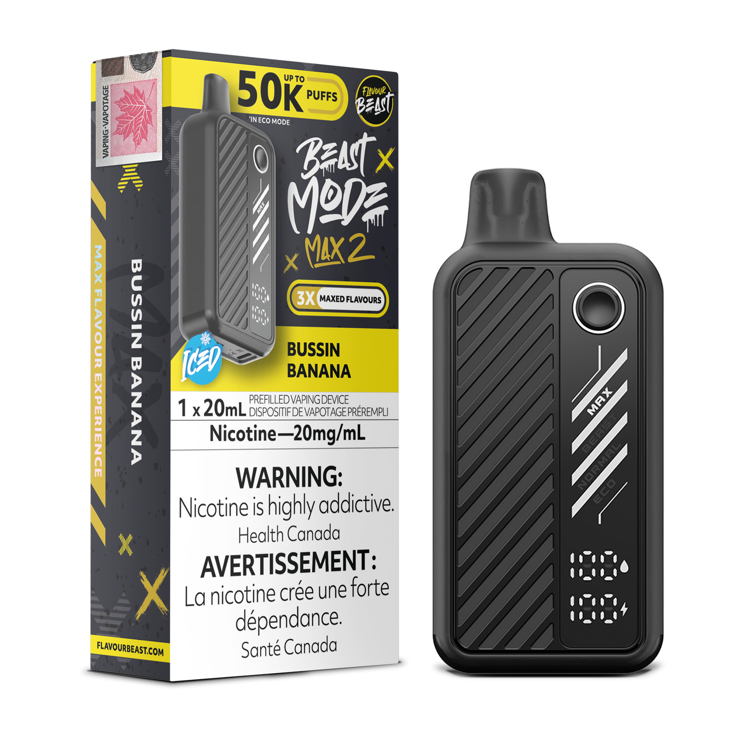 Bussin Banana - Flavour Beast BeastMode Max 2 50K Disposable Vape