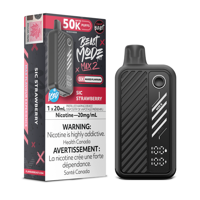 Flavour Beast BeastMode Max 2 Disposable Vape 50000 Puffs Sic Strawberry
