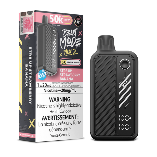 Flavour Beast BeastMode Max 2 Disposable Vape 50000 Puffs Straight Up Strawberry Banana