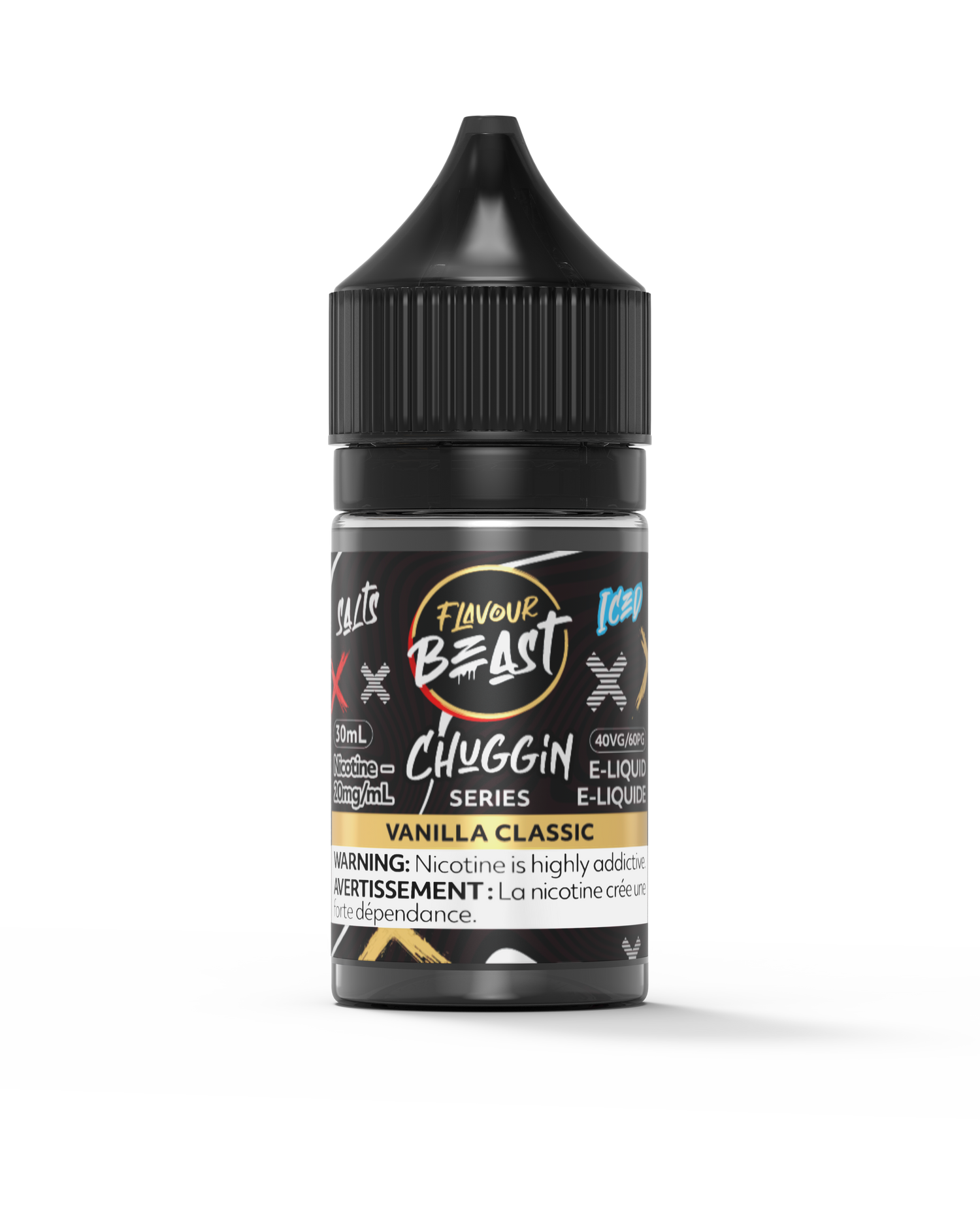 Vanilla Classic Iced Chuggin Series Salt Flavour Beast Juice E-Liquid gorilla bottle