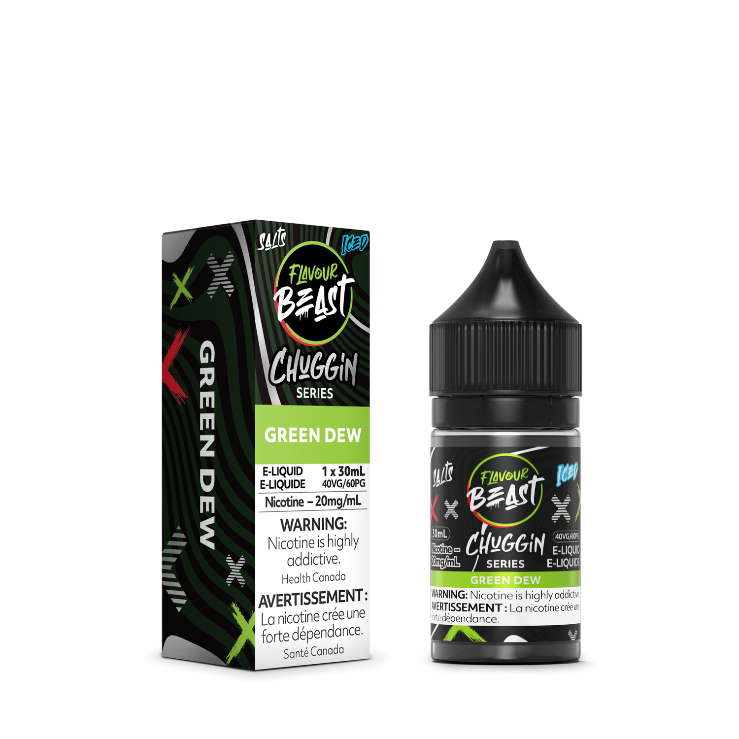 Green Dew Iced - Chuggin Series Salt - Flavour Beast Juice E-Liquid Pack