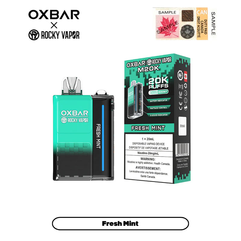 Oxbar Rocky Vapor 20K - Fresh Mint 20000 Puffs