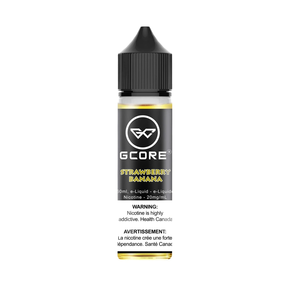 GCORE Strawberry Banana 60mL Nic Salt E-Liquid with 20mg