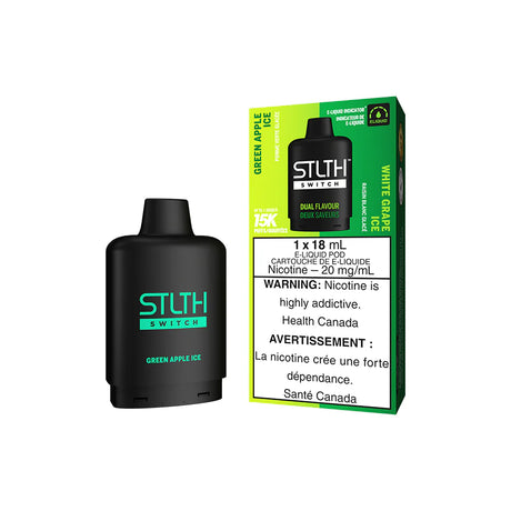 Green Apple Ice and White Grape Ice - STLTH SWITCH Pod Pack 15k dual flavour