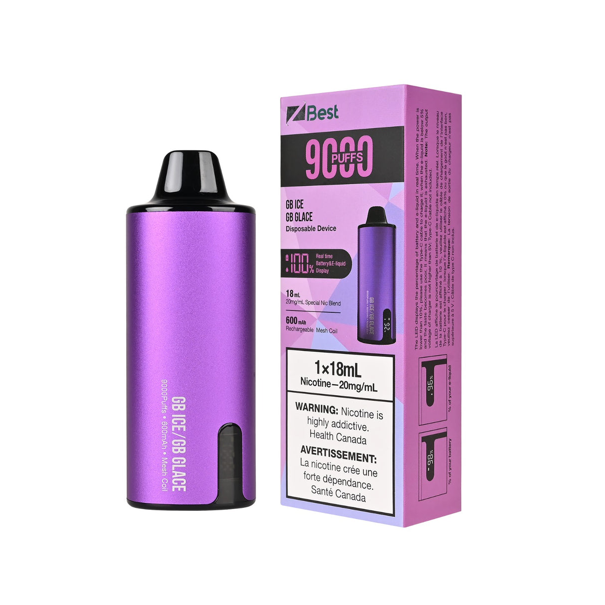 ZBEST 9000 DISPOSABLE VAPE - GB