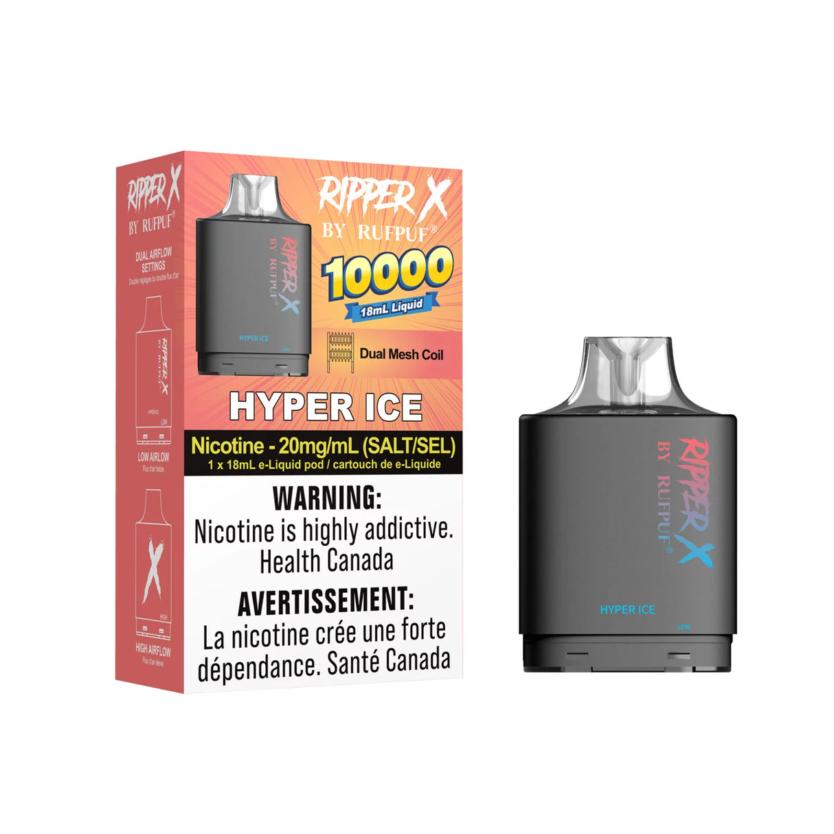 Hyper Ice Rufpuf Ripper X Pod 10000 Puffs
