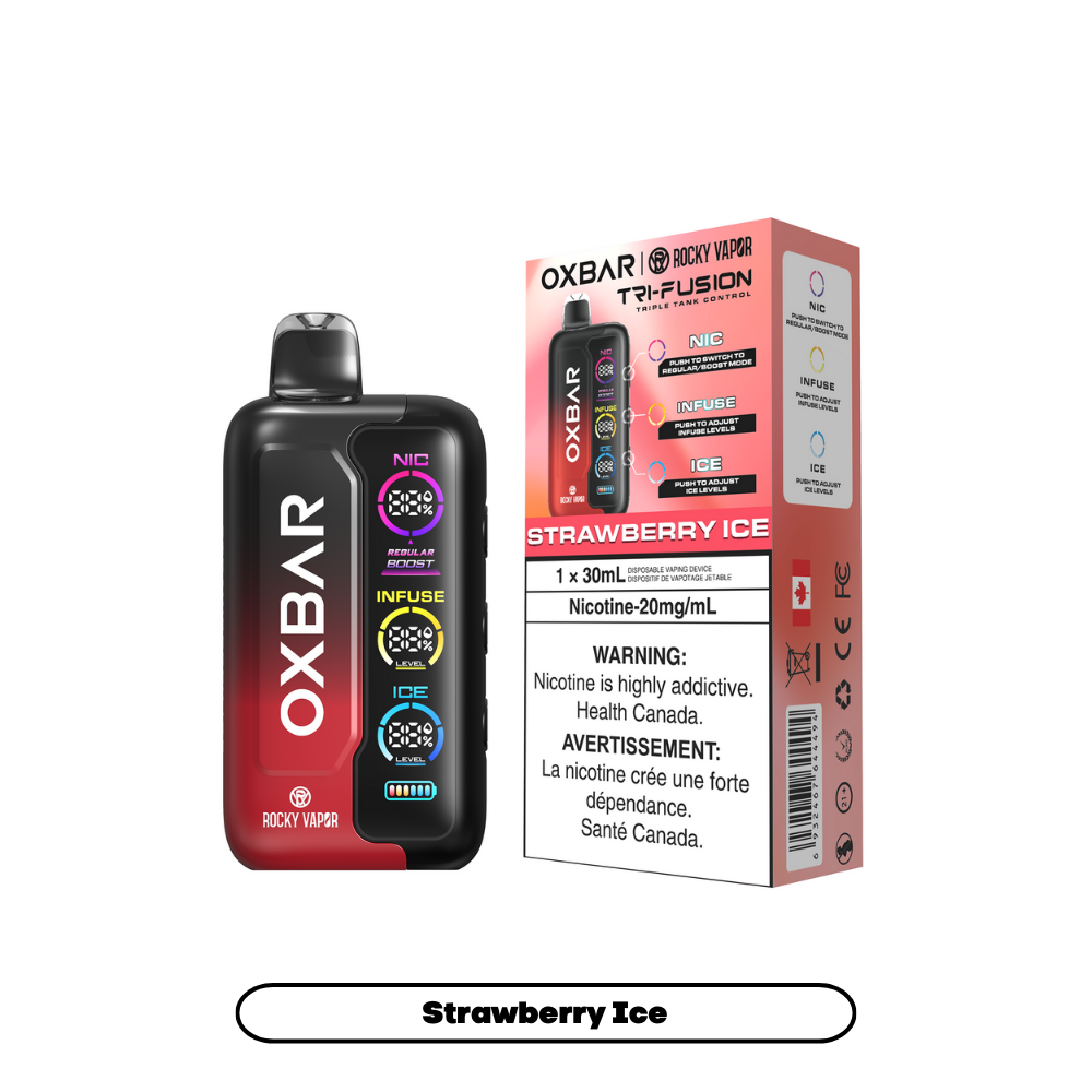 Oxbar Tri Fusion Disposable Vapes - Strawberry Ice 30ml