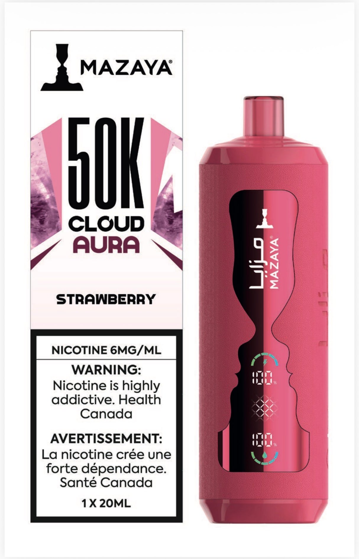 Strawberry MAZAYA 50K Disposable Vape 50000 puffs disposable vape