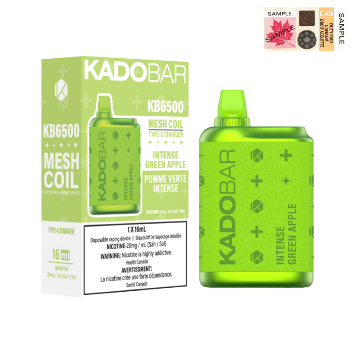 Pomme Verte Intense - Vape Jetable KadoBar 6500