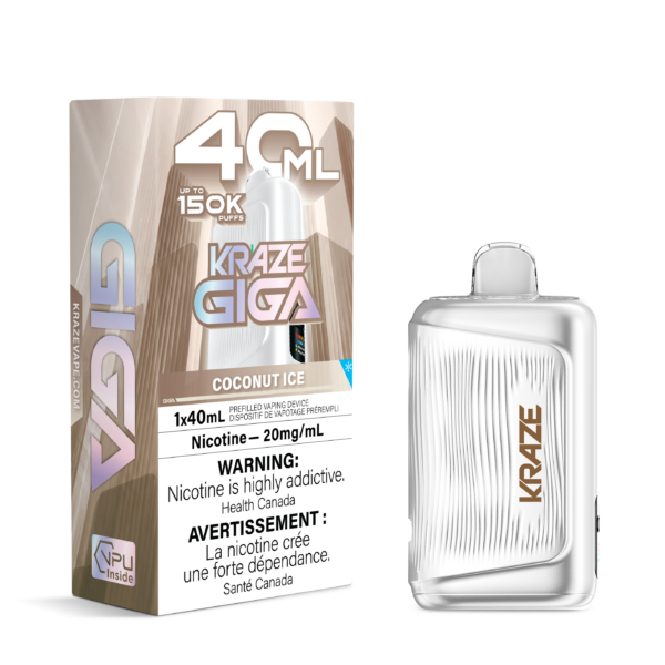Coconut Ice Kraze Giga 150K 40mL disposable vape