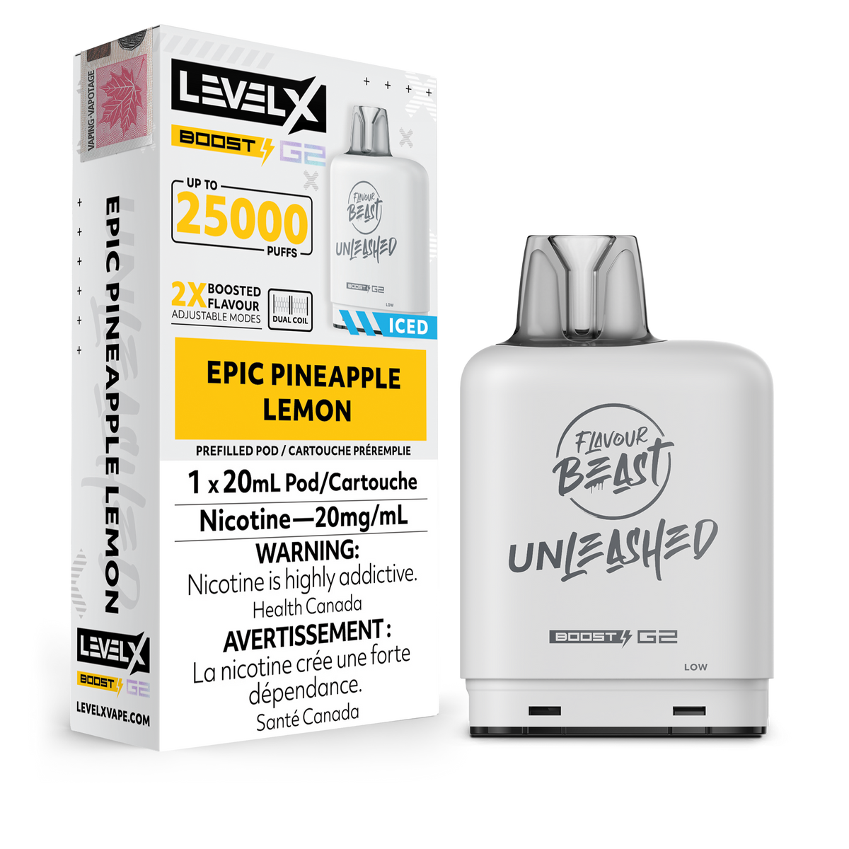 Epic Ananas Citron Glac - Flavour Beast Unleashed Level X Boost G2 Po   Quality Vapes