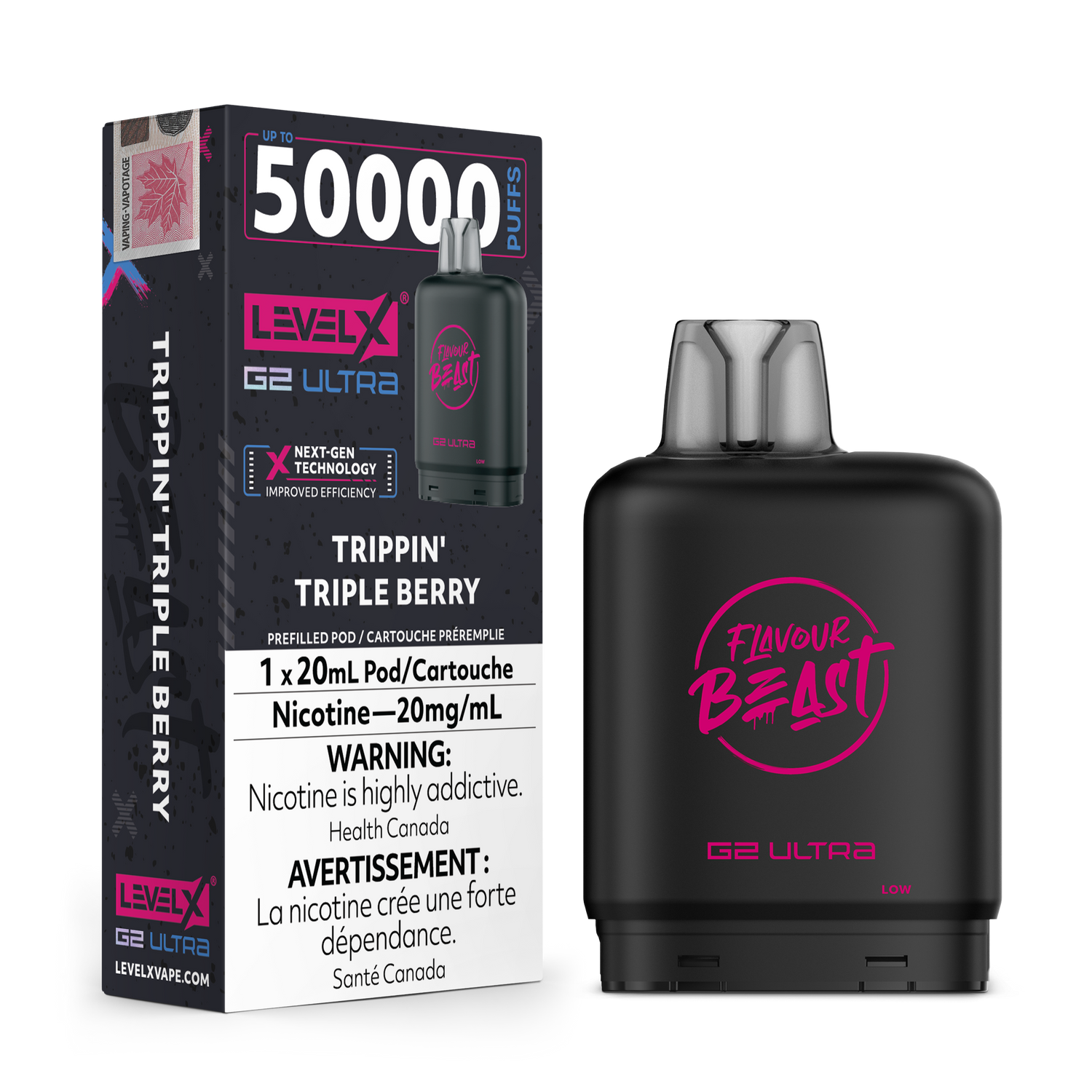 Trippin Triple Berry - Pod Level X G2 Ultra 50k
