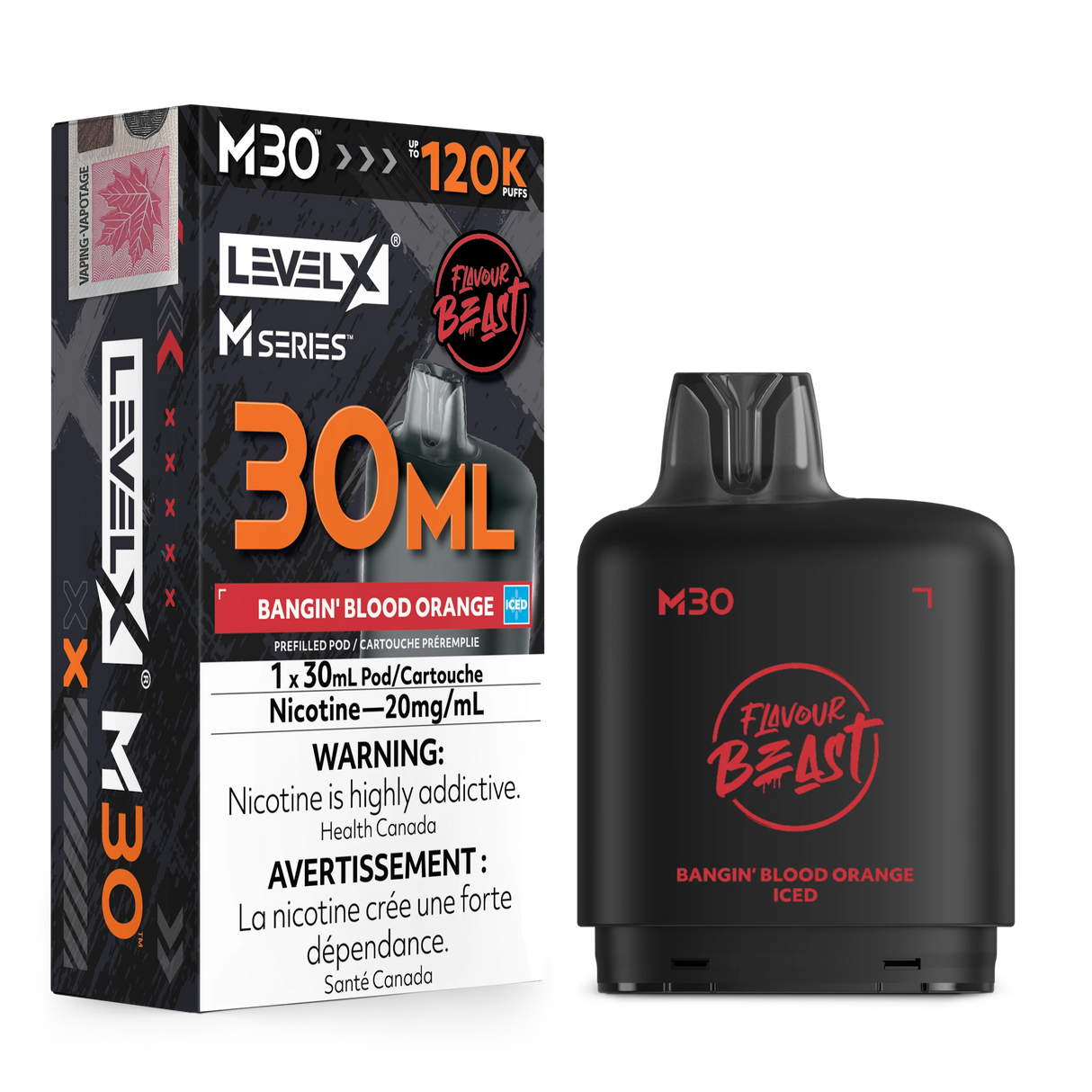 Bangin Blood Orange Iced Level X M Series Pods