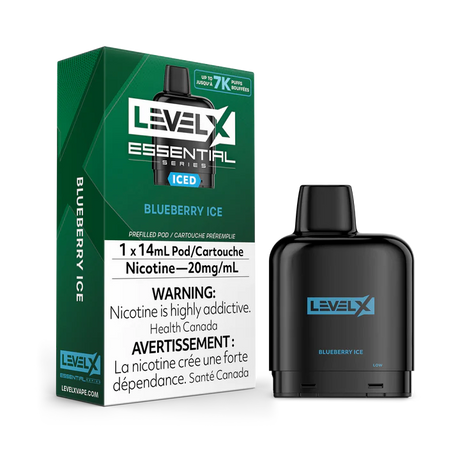 Blueberry Ice Flavor Level X Essential Series Prefilled Pod