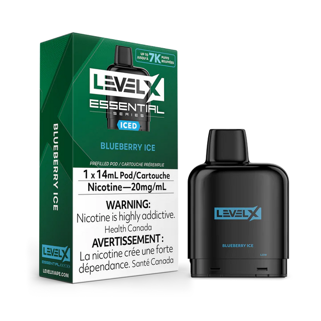 Blueberry Ice Flavor Level X Essential Series Prefilled Pod