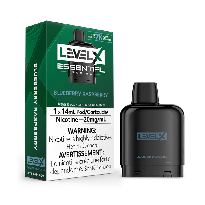 Blueberry Raspberry Flavor Level X Essential Series Prefilled Pod