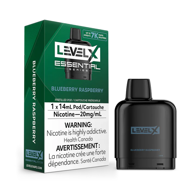Blueberry Raspberry Flavor Level X Essential Series Prefilled Pod