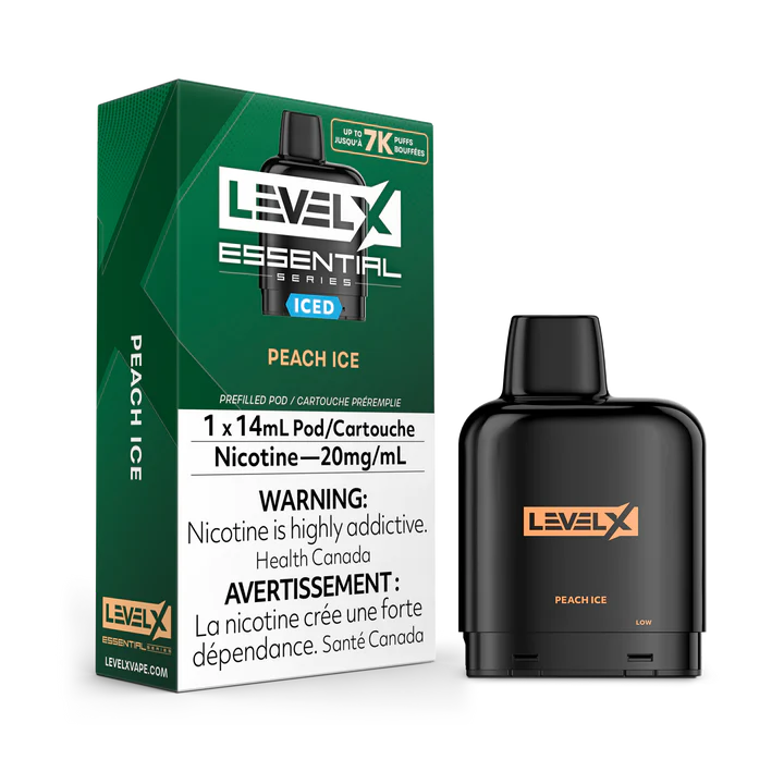Peach Ice Flavor Level X Essential Series Prefilled Pod