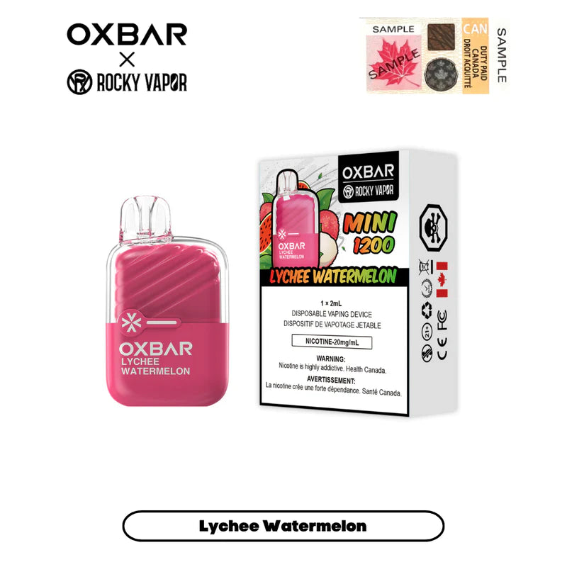 ROCKY VAPOR OXBAR MINI 1200 - LYCHEE WATERMELON