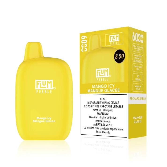 FLUM PEBBLE 6000 SYNTHETIC - MANGO ICY Quality Vapes FLUM PEBBLE 6000 SYNTHETIC - MANGO ICY Quality Vapes