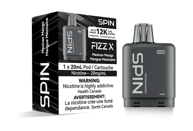 SPIN FIZZ X Pod 12000 - Mexican Mango Flavour - 12k Vape Pod