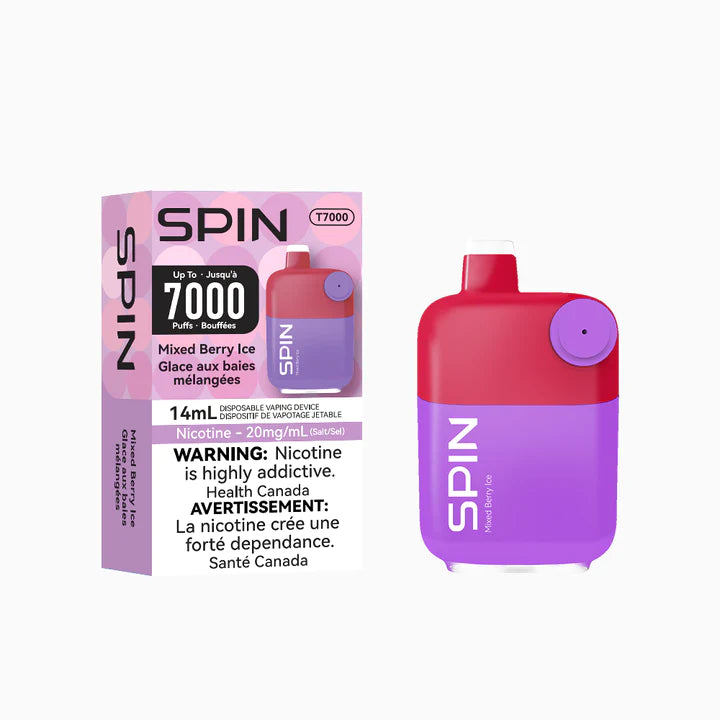Mixed Berry Ice Flavor - SPIN T7000 Disposable Vape 7000 Puffs