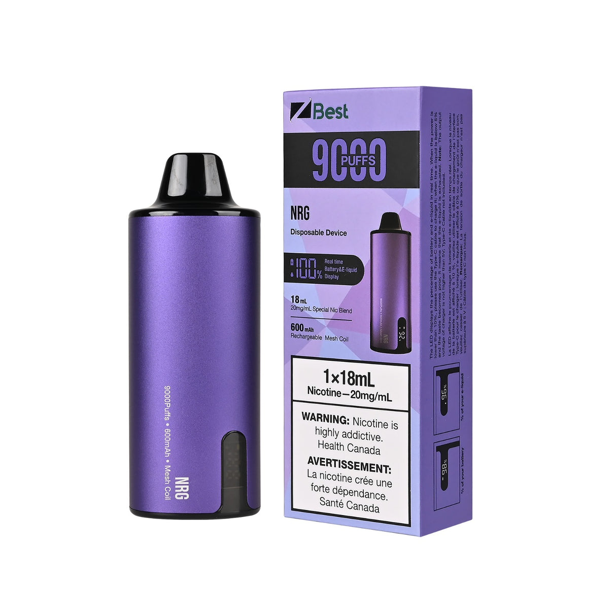 ZBEST 9000 DISPOSABLE VAPE - NRG