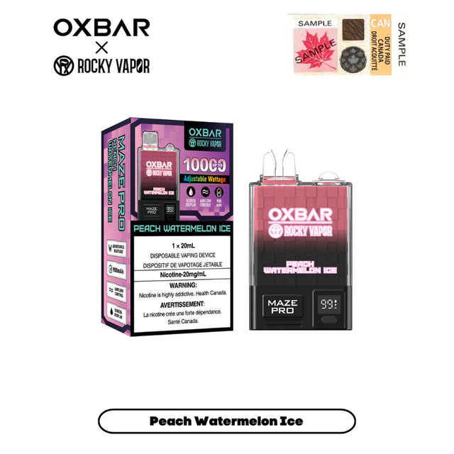 ROCKY VAPOR OXBAR MAZE PRO PEACH WATERMELON ICE