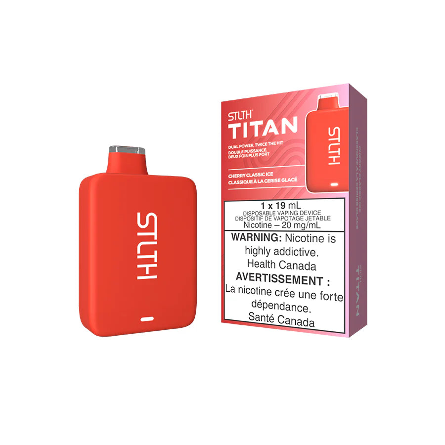STLTH Titan Max Cherry Classic Ice Disposable Vape STLTH TITAN MAX 50K  DISPOSABLE VAPE