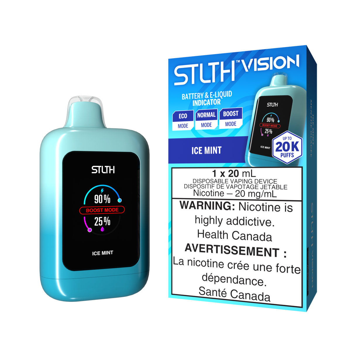 STLTH Vision Vape jetable Menthe glace | 20 000 bouffes Quality Vapes STLTH Vision Vape jetable Menthe glace | 20 000 bouffes Quality Vapes