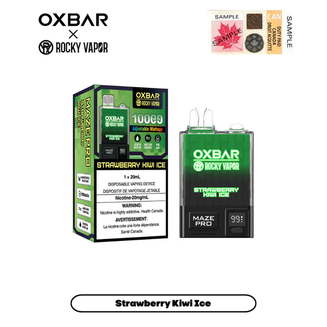 STRAWBERRY KIWI ICE by ROCKY VAPOR OXBAR MAZE PRO 10000