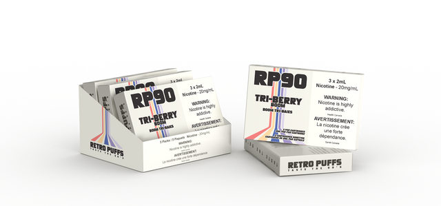 Tri Berry Boom Retro Puff RP90 Pods Boosted