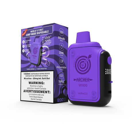 Purple Wings Vapmod Archer 12k Puffs Disposable Vape